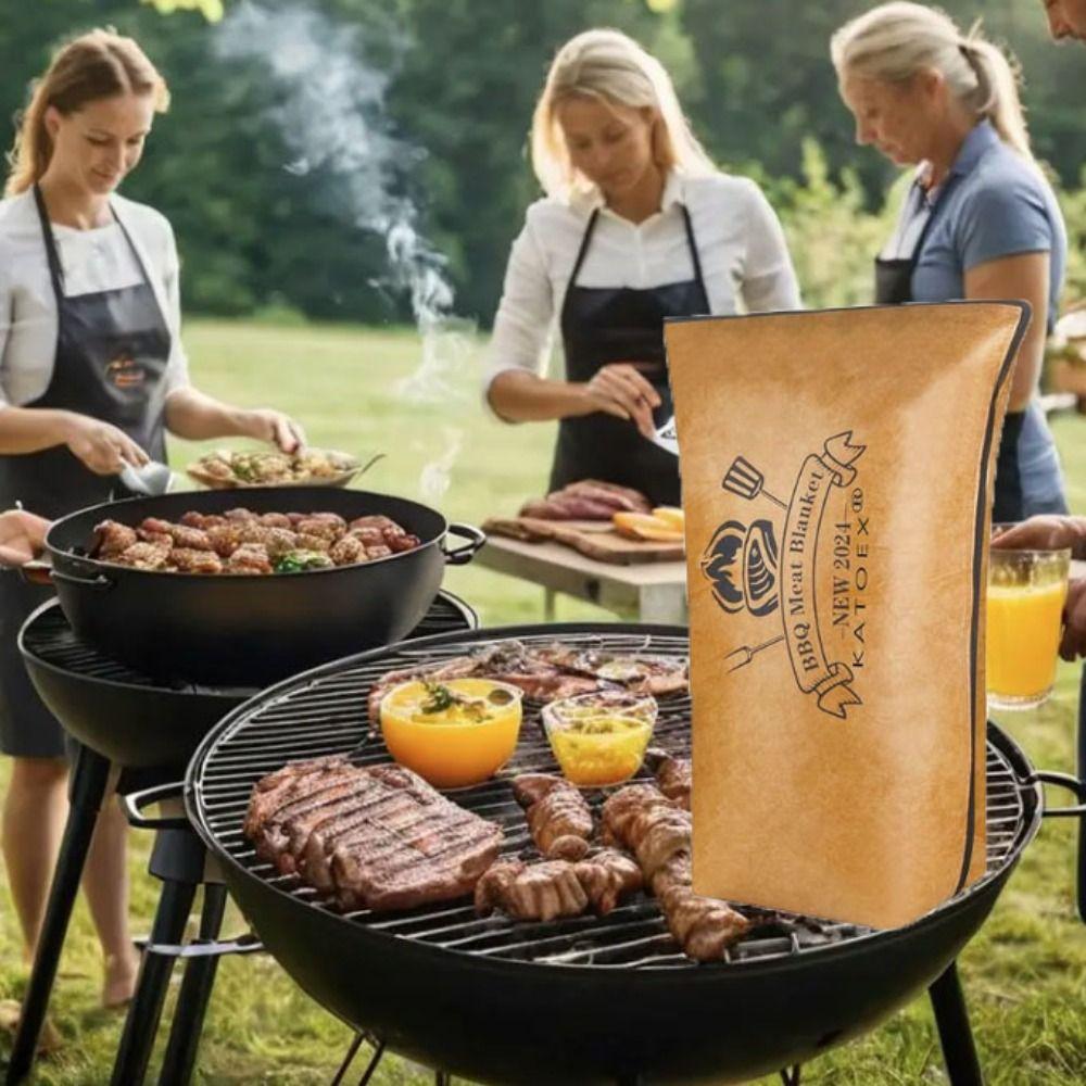 Foldable Barbecue Pouch Aluminum Foil Insulated Cooler Bag BBQ Resting Meat Blanket  Outdoor