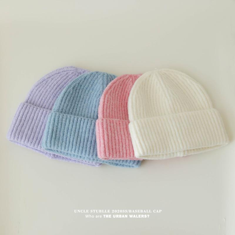 Solid Color Light Version Knitted Hat In Stock Simple and Versatile Warm Woolen Hat Large Head Circumference Cold Hat