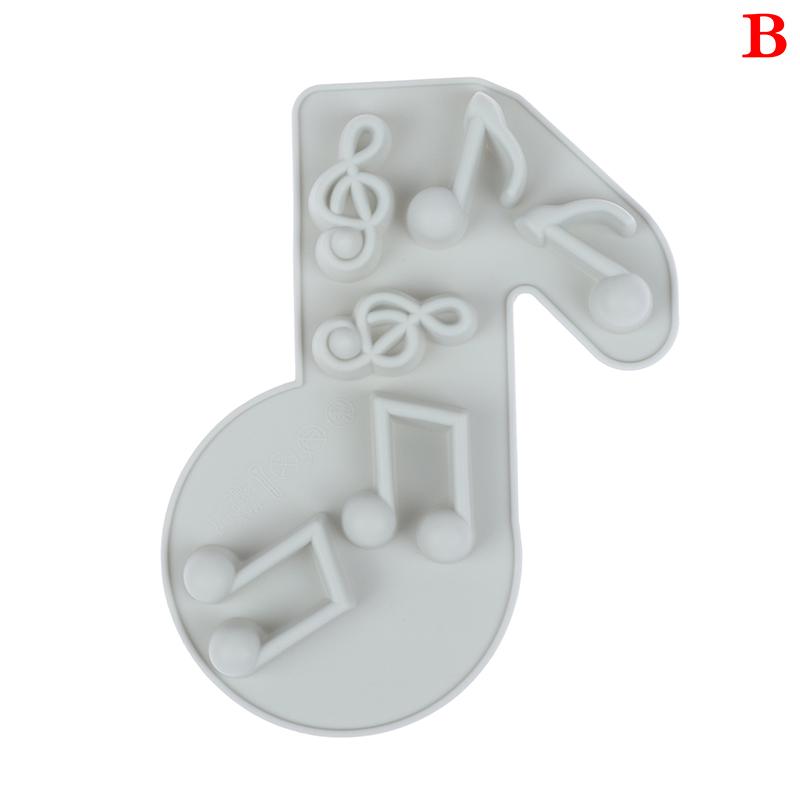 Molde de Silicona con Forma de Nota Musical Herramienta de Horneado de Resina para Cocina Molde de Hielo para Pastel y Chocolate DIY