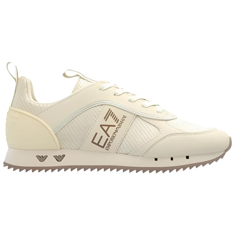 Emporio Armani EA7 Round Toe Flat Low Top Casual Shoes Unisex Sneaker White X8X185XR175U006
