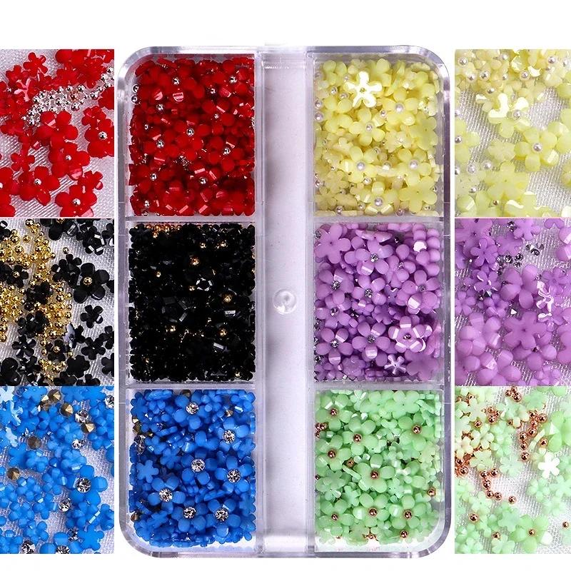 750 Stück Nagelkunst-Dekorationen, AB-Kristall-Nagel-Strasssteine in mehreren Größen, flache Unterseite, kristallklare Diamant-Edelsteine, DIY-Nägel, Glitzer