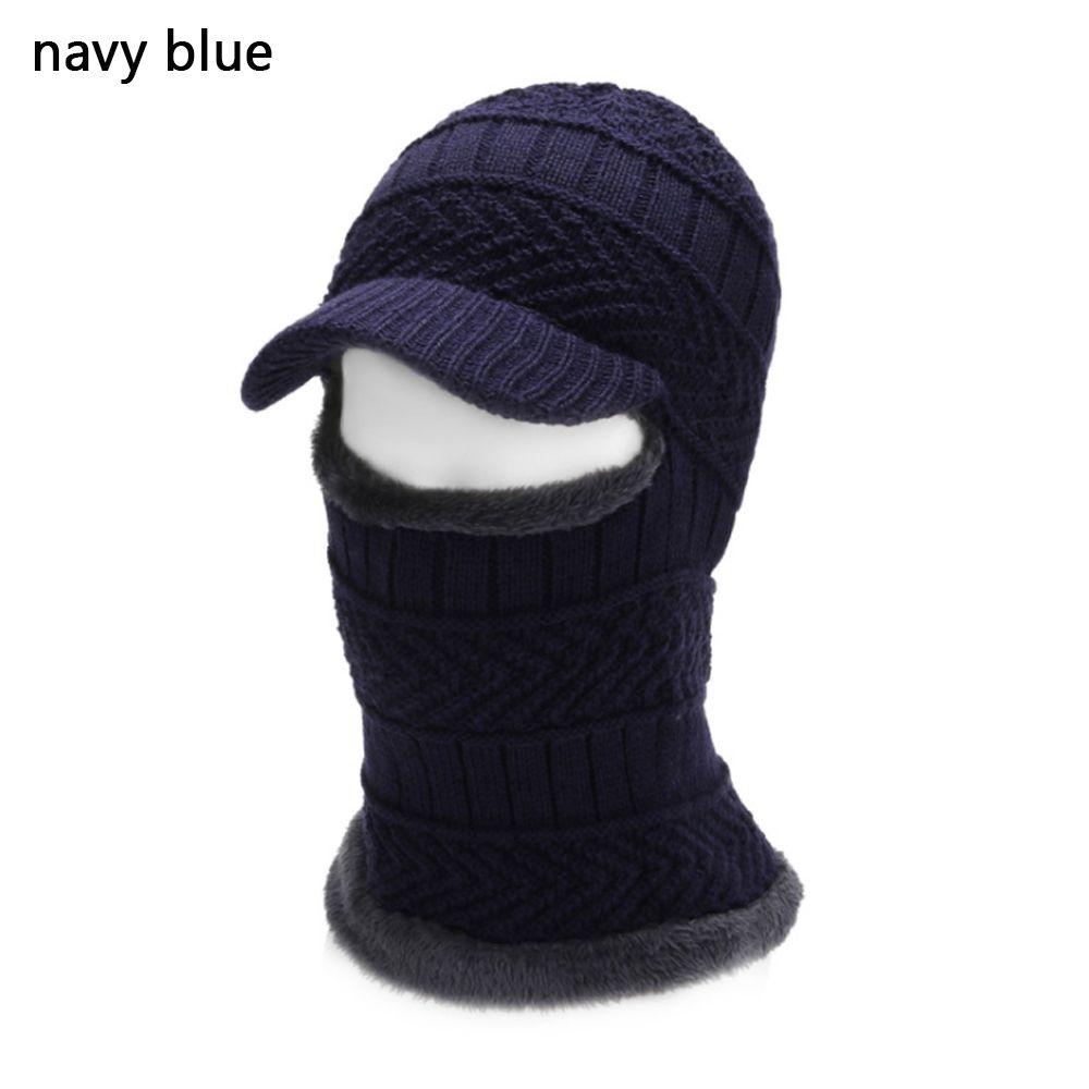 Women Men Warm Lined Full Face Hat Winter Knit Hat Balaclava Hood Cold Protection Cap