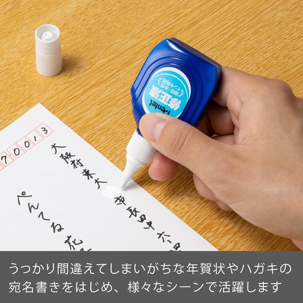 Pentel Correction Liquid, Oil-based and Water-based Ink, Boxed ZL1-WK