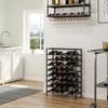 Wine Rack Bottle Rack Bottle Storage Capacity 54 Bottles Dim. 63L x 25W x 91H cm Black Metal