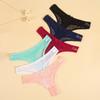 Low-Middle Waist Ladies Thong Panties, Non-marking Comfortable Breathable Women's T Pants Lace Sexy Women's Panties