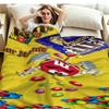 1PC M&M's Custom Name Patterned Flannel Blanket Suitable For All Seasons for Home Decor Warmth and Comfort Gifts Holiday Present