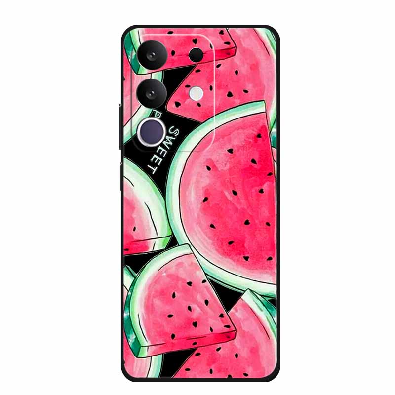 Cartoon Case For Vivo T4x 5G Case Soft TPU Black Silicone Back Cover For Vivo Y300T Y29 4G Phone Case Fundas Shockproof Coque