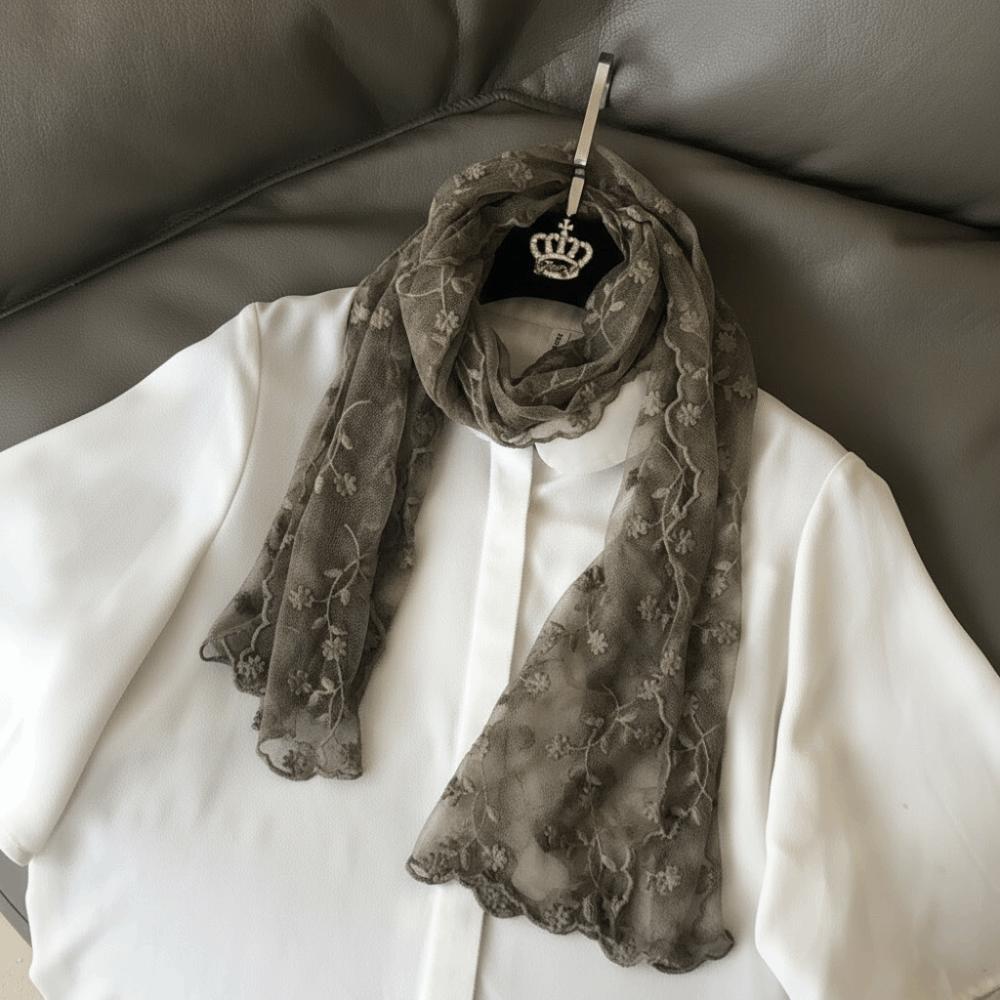 Vielseitiger Damen-Spitzenschal Langer Nackenschutzschal Elegantes Damen-Kopftuch