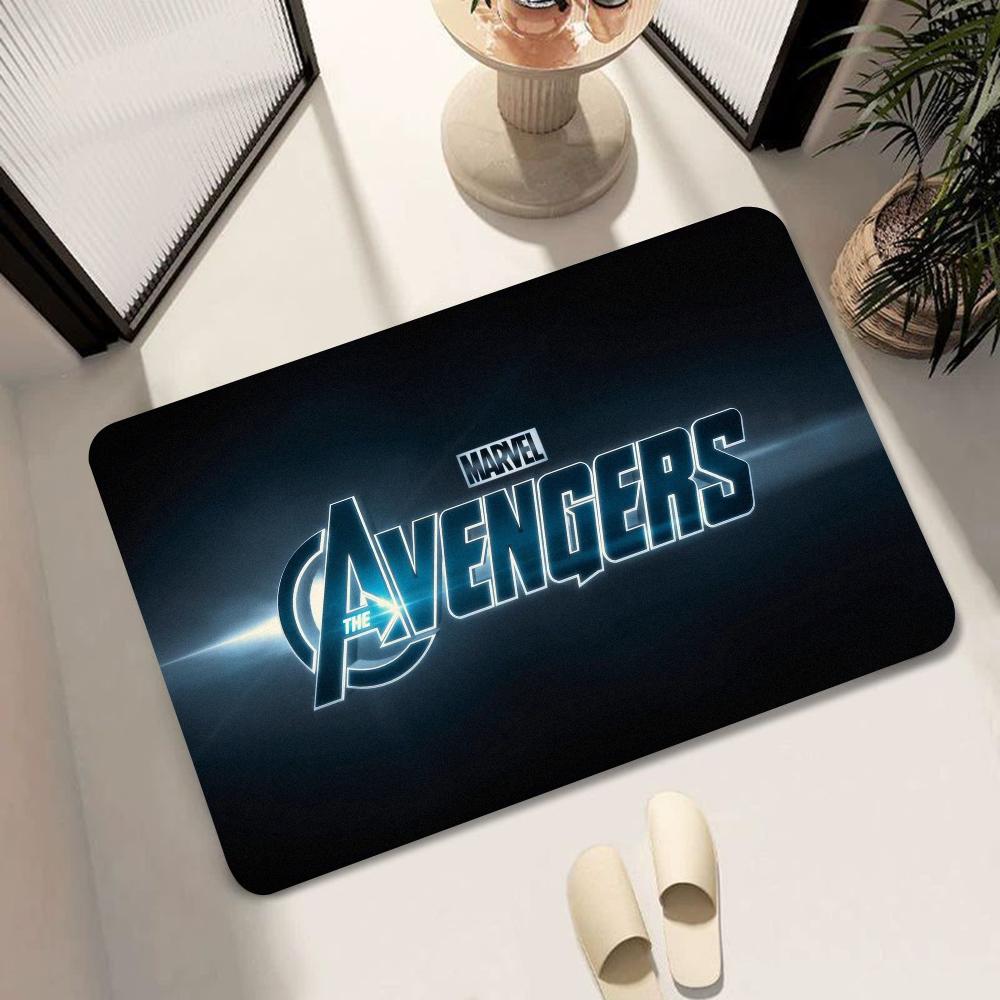 1pc Hot Movie Marvels Logo Bathroom Absorbent Mats Anti-Slip Mats Home Decor Supplies Carpets Home Kitchen Floor Mats