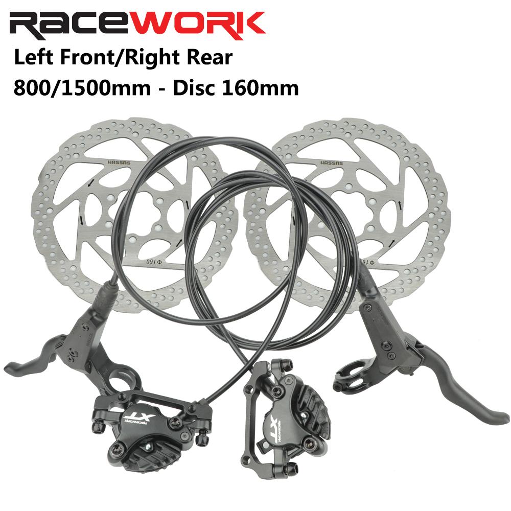

RACEWORK XT M8000 Bicycle Brake MTB Hydraulic 160mm Disc Brake 800/1550mm Left Front Right Rear Mountain Bike AM FR Oil Brakes