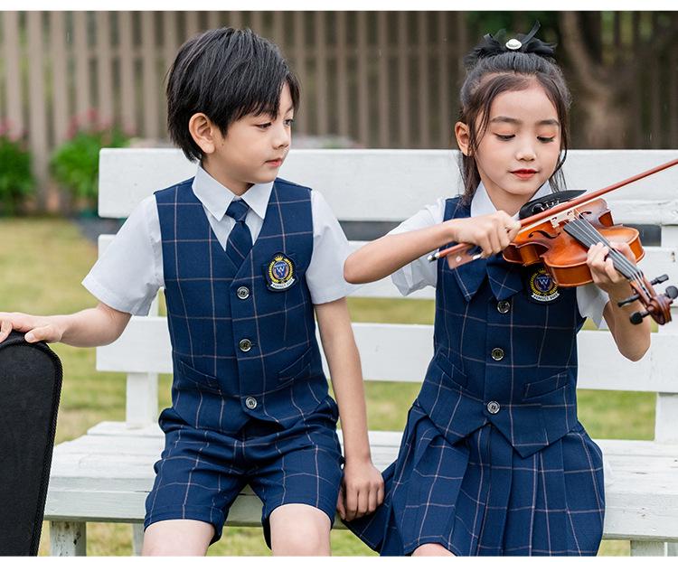 Britský školkový a základní školní uniformový set: Jarní/Podzimní oblek pro chlapce a dívky, třídílný.