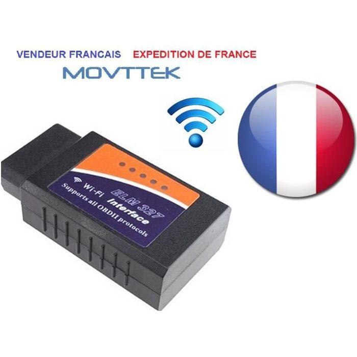 Interface de diagnostic OBD2 - MOVTTEK - ELM327 WIFI - Multimarques - Universel - Voiture