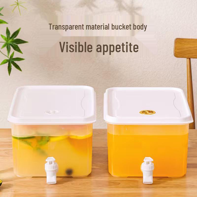 Large Capacity Refrigerator Pitcher with Spigot for Iced Drinks, Juice, and Fruit Tea