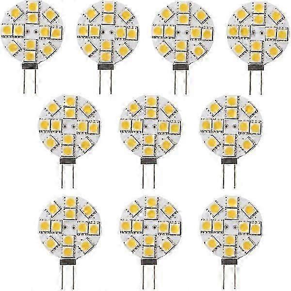 10x Lampadina LED G4 Non Dimmerabile Bianco Caldo 2700k CC 12V Sostituzione-QH