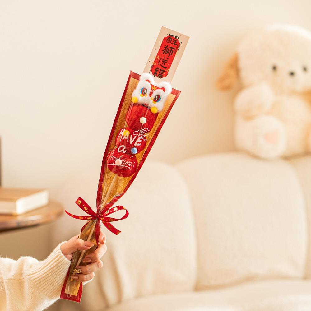 Creative Tanghulu Stuffed Toy Funny Cartoon Plush Toys Ice Candy Gourd Bouquets  Spring Festival