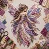 Handmade Floral Fabric Patchwork Fairy Multiple Layers Fairy Doll Sewing Kit  Wall Decor