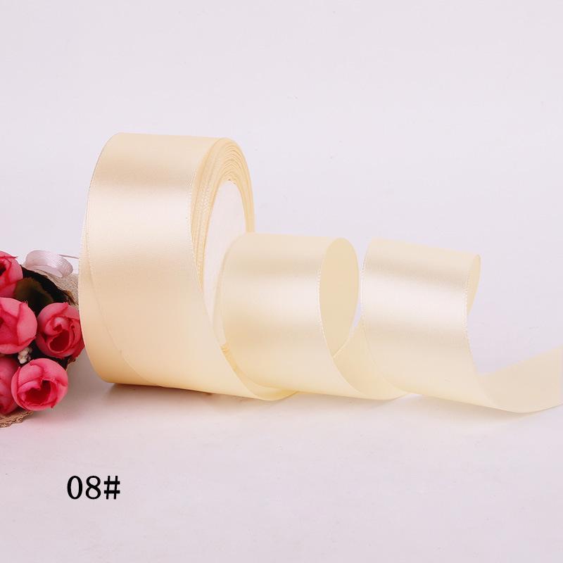 Solid Color Polyester Ribbon for DIY Floral Crafts & Cake Decoration