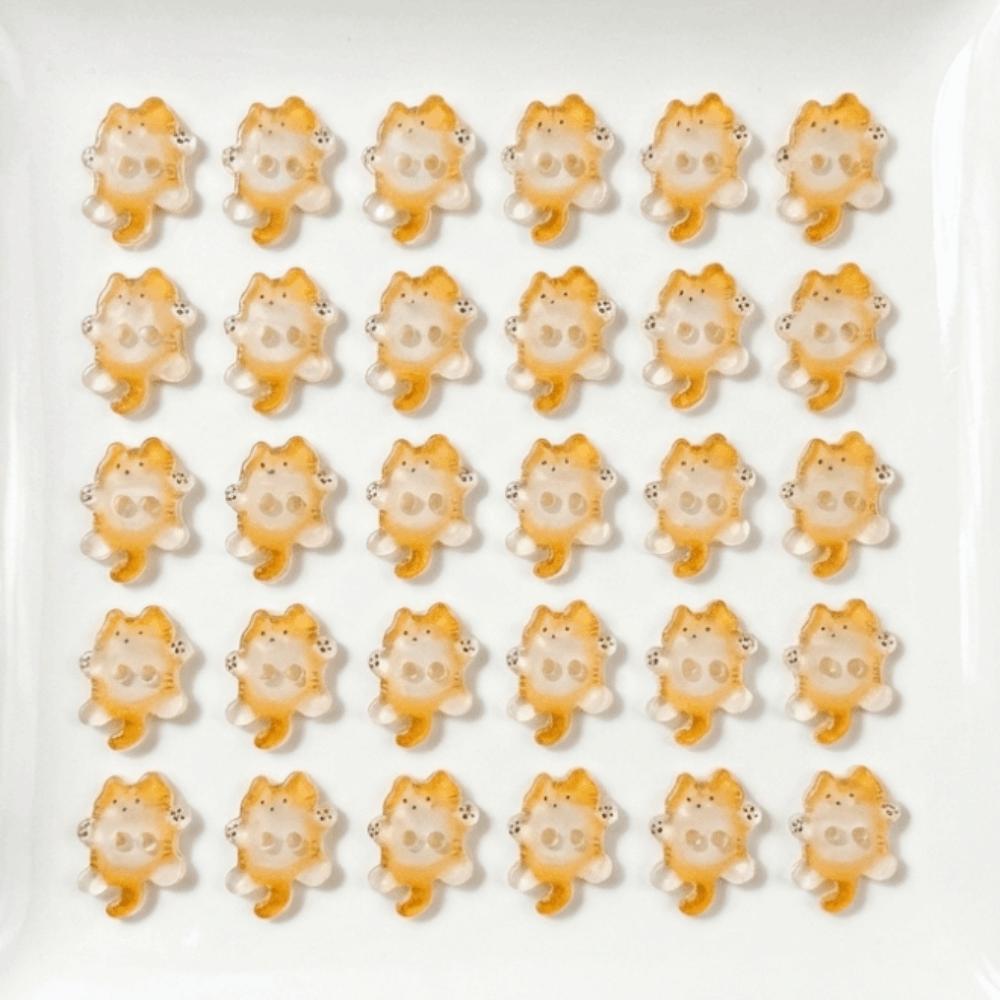30pcs Tuxedo Cat Creative Kitty Buttons Cute Fashionable Tabby Cat Buttons Resin Ginger Cat Buttons Cardigan Sweater