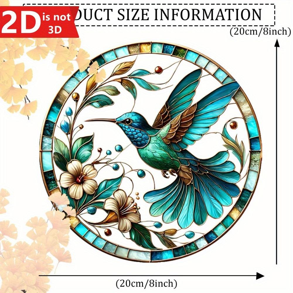 2D hummingbird & flower catcher for windows, walls, and gardens. A perfect gift for loved ones.