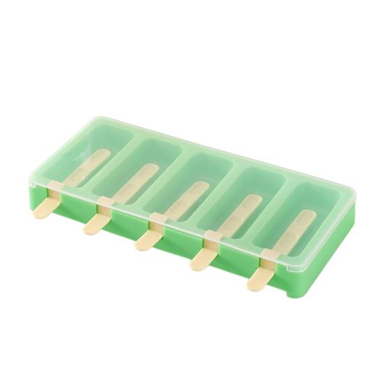 Eisform, Stapelbarer Eis am Stiel Hersteller mit Deckel, BPA-Freie Leicht zu Lösende Plastik Eis am Stiel Form für Selbstgemachten Joghurt