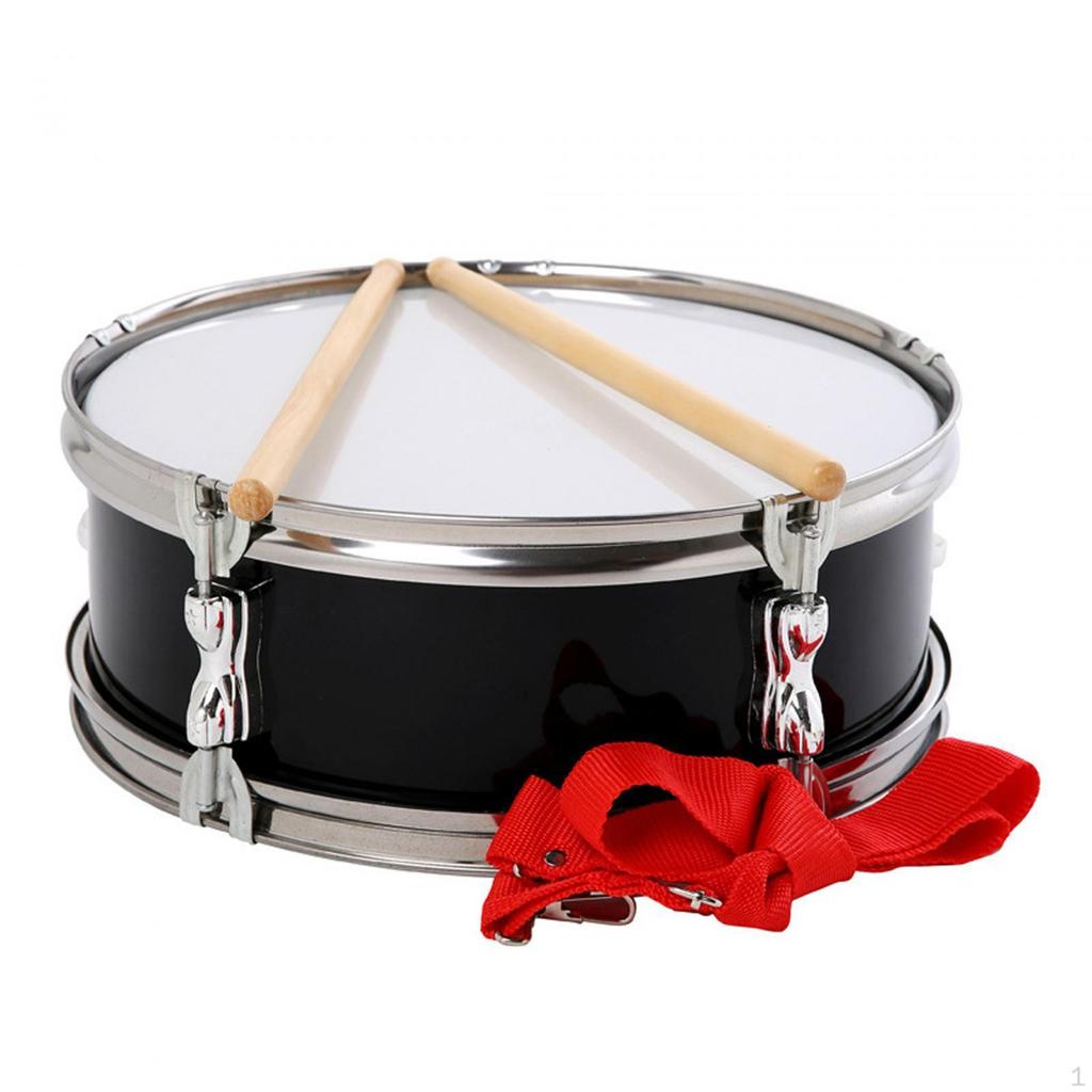 13 Inch Snare Drum Musical Drums with Drumsticks, Educational Toys, Light Percussion Instrument,