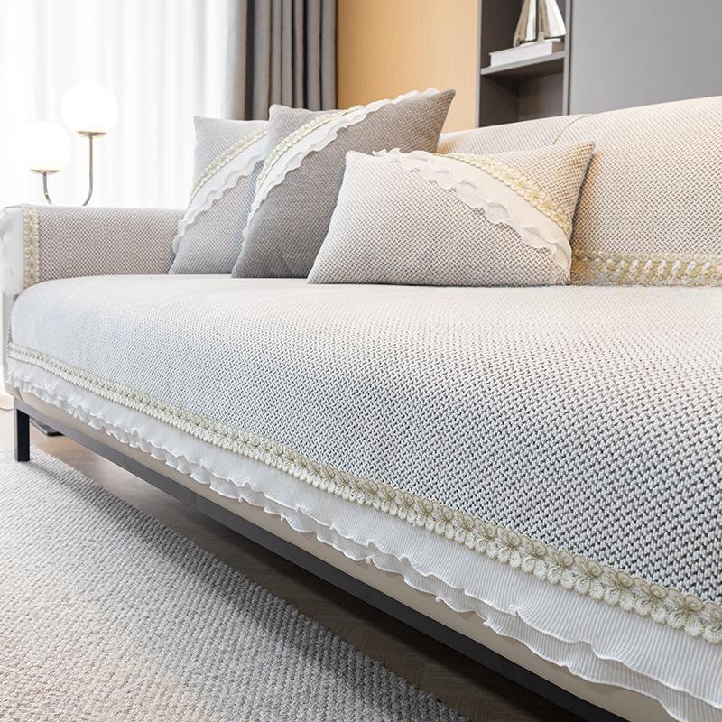 Autumn and Winter Chenille Sofa Cushion Four Seasons Universal Lace Full Cover Cloth Non-Slip Seat Cover Cover