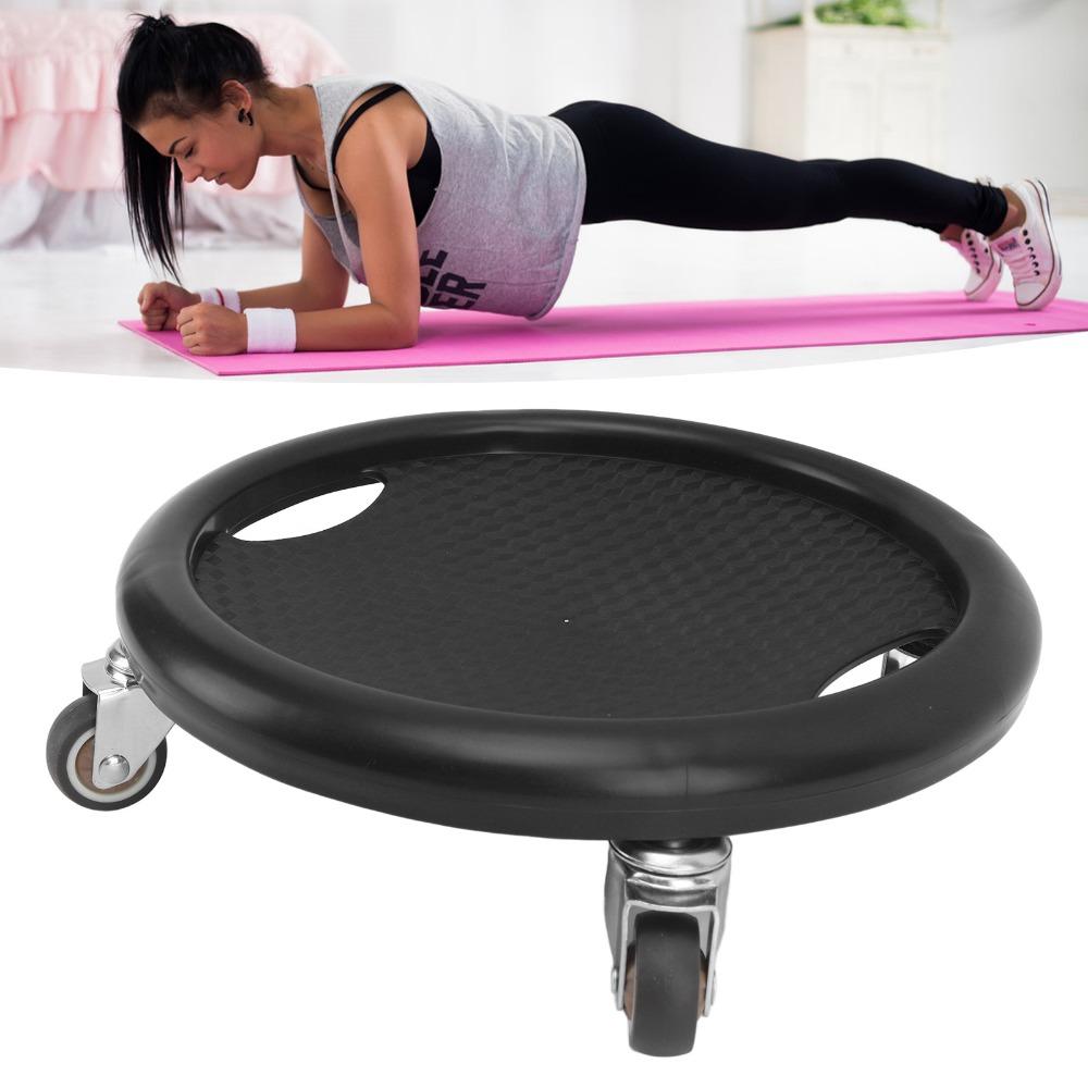 6pcs Anti-Slip Texture Abdominal Exercise Board Silent Wheels Workout Skateboard  Home Fitness