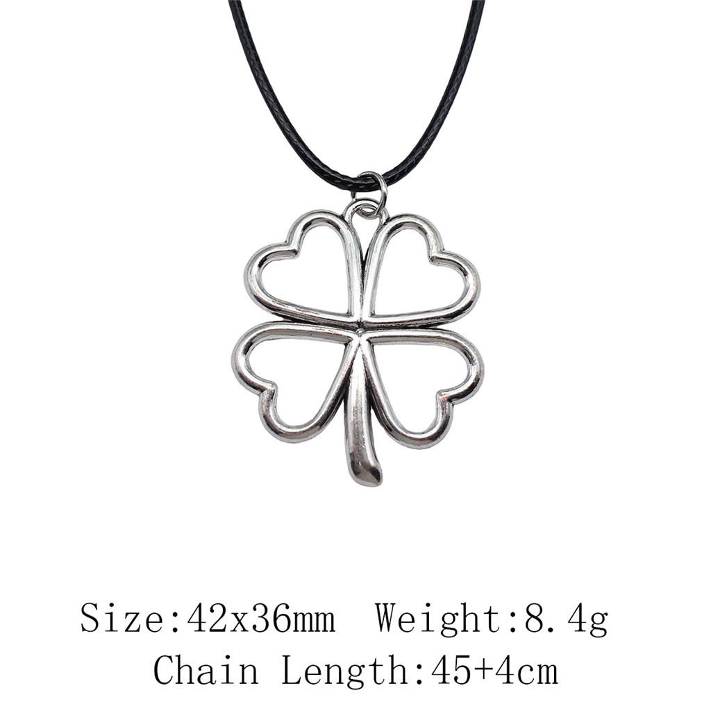 Valentine's Day Necklaces For Couples Leaf Flower Necklace Leather Chain 45cm Cheap Things Neck Pendants