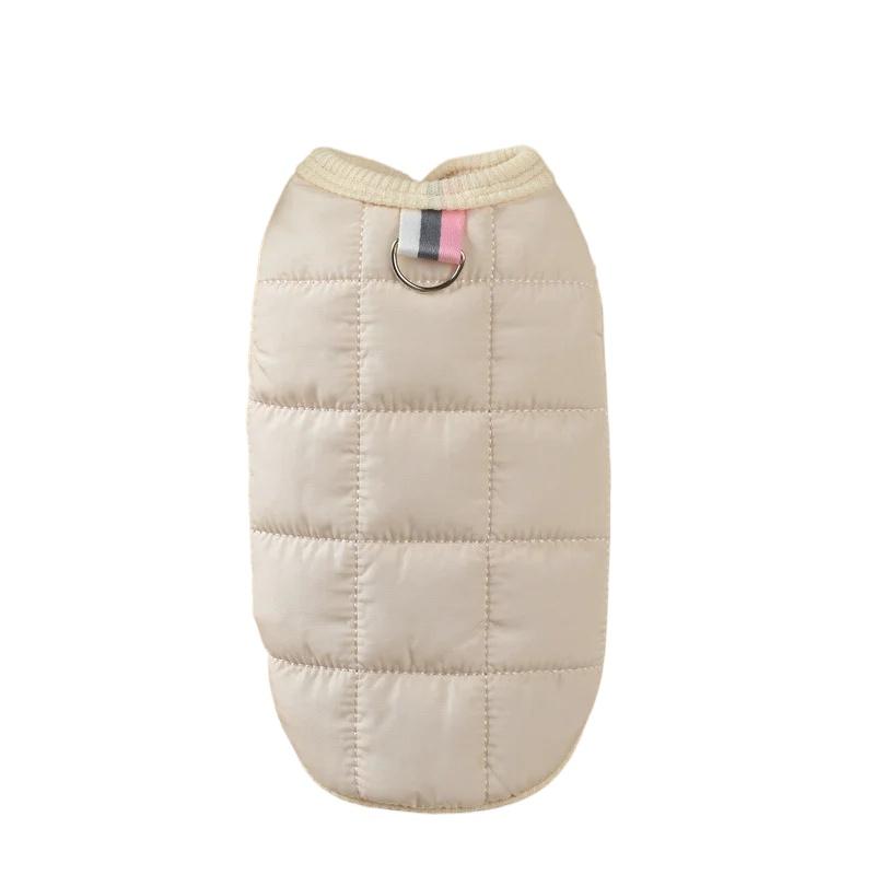 

Зимняя теплая куртка для собак, ветрозащитная одежда для маленьких щенков, мягкая одежда, товары для животных для чихуахуа XS бежевый