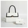 2024 New European And American Retro Shoulder Bag Vintage Style Colorblock Large Capacity Crossbody Bag