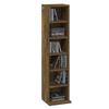 VidaXL Armoire à CD Chêne fumé 21x20x88 cm Bois d'ingénierie 815072