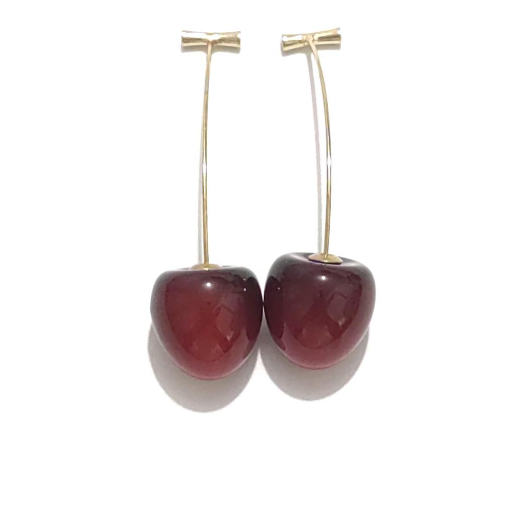 Cherry Fruit Earrings - 2024 Trendy Fresh Studs
