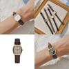 New Trendy Minimalistic Retro Harajuku Style Quartz Leather Strap Couple Watch In Stock