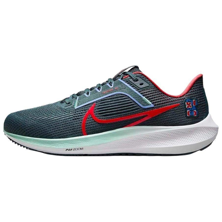

новые кроссовки для марафона Nike Air Zoom Pegasus 40 с низким верхом, противоскользящие, износостойкие, унисекс, черно-зеленые 49.5