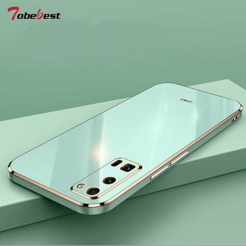 

Высококачественный силиконовый чехол для телефона с покрытием для Huawei Honor 30 Lite 30S 20 Pro, ультратонкая мягкая задняя крышка с прямым краем
