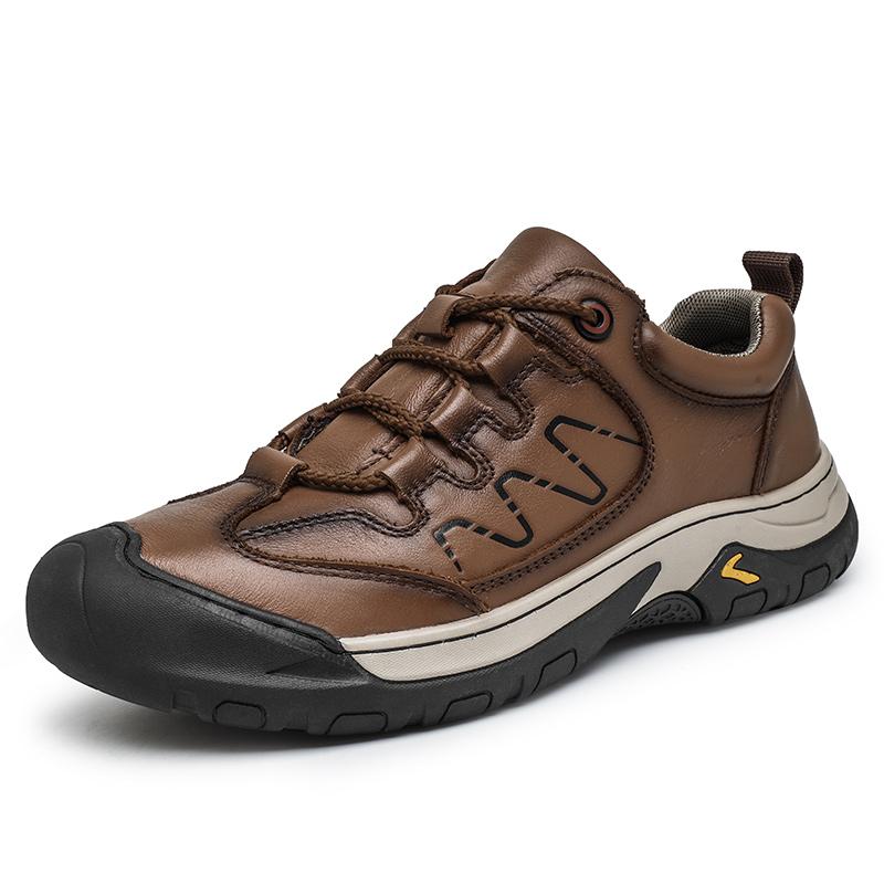 Classic Men Hiking Shoes Genuine Leather Male Casual Shoes Oxford Shoes Business Formal Men's Treking Footwear Outdoor Sneakers