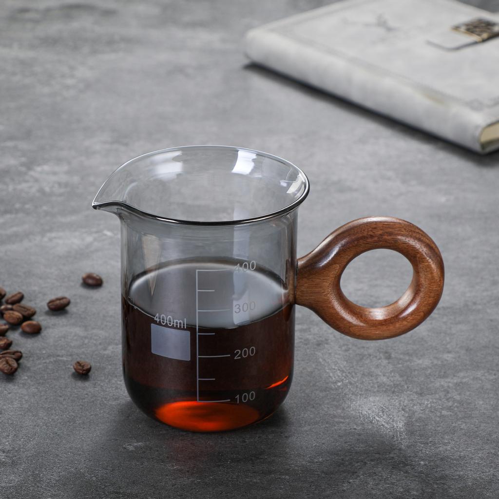Nová vlašský ořech boční rukojeť kávovar borosilikátové sklo sdílecí sada hrnců V60 filtrační kalíšek kávovar odkapávání