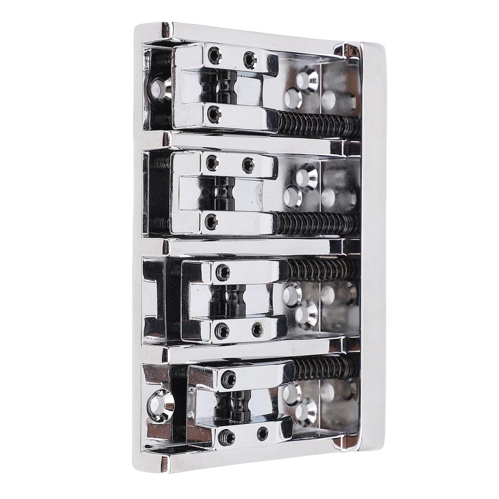 Asixxsix Ponte de Guitarra Ajustável para Baixo com Parafusos e Hexagonal de Liga de Zinco para Substituir Cavaletes de Latão Danificados em Pontes de Baixos Jazz e Baixos Elétricos,