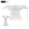 Flieks Dining Table Wood, Extendable Dining Room Table with Storage, White