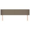 VidaXL Headboard with Ears Taupe 183x16x78-88 Cm Fabric3118506