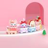 Kawaii Train Disney LinaBell Gelatoni Micro Building Blocks Funny Duffy ShellieMay Mini Diamond Brick Model Toys For Kids Gift