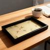 Large Capacity Bamboo Leaf Serving Tray Chinese Style Rectangular Storage Tray  Living Room