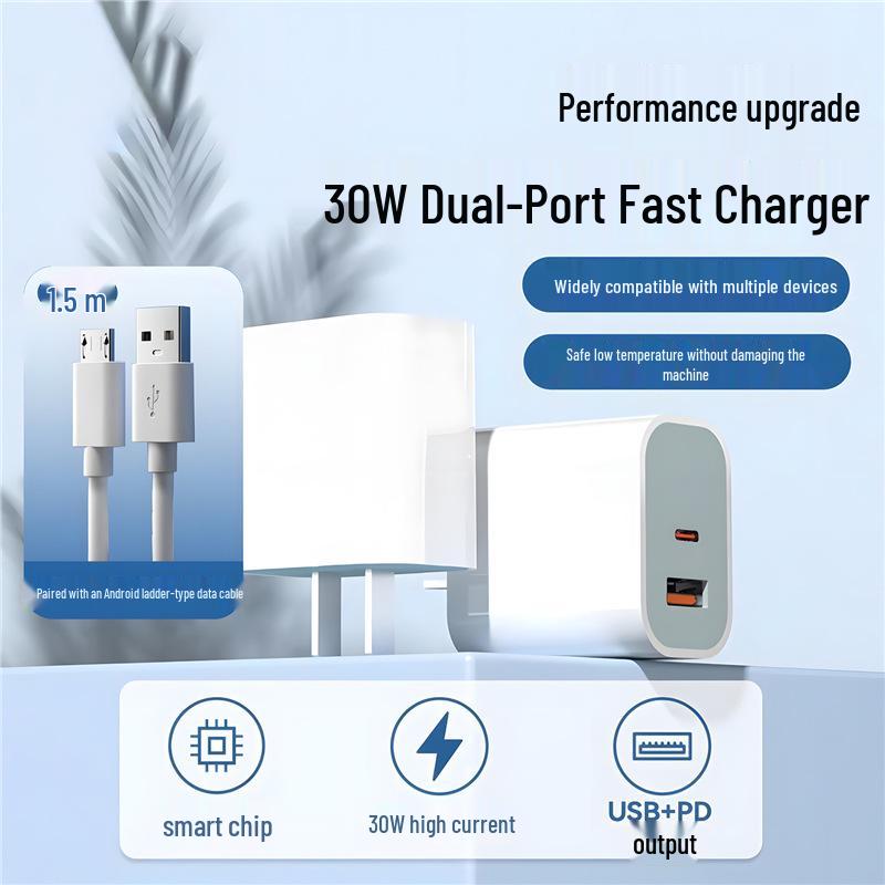 30W Multi-Port Universal USB Charger for Apple, Huawei, OPPO, Xiaomi, Vivo