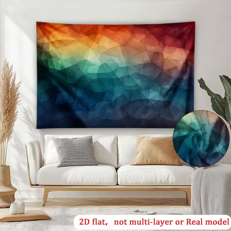 

2D Abstract Gradient Geometric Tapestry for Bedroom & Dorm Decor 47.2x31.5inch/120*80cm