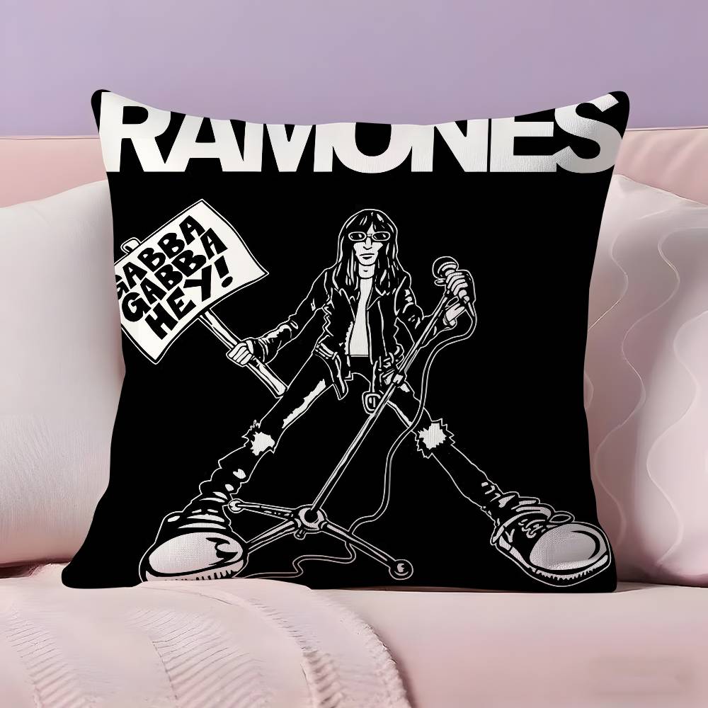 Rockband R-Ramones Kuddfodral Ultramjukt Hudvänligt Tyg Molnliknande Komfort & Dold Dragkedja