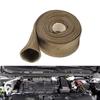 Durable Basalt Fiber Heat Shield Sleeve Heat Proof Fireproof Fuel Line Heat Shield Adjustable Exhaust Pipe Wrap Car Application