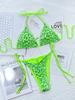New Leopard Print Tethered Sports Bag Bikini Swimsuit Set