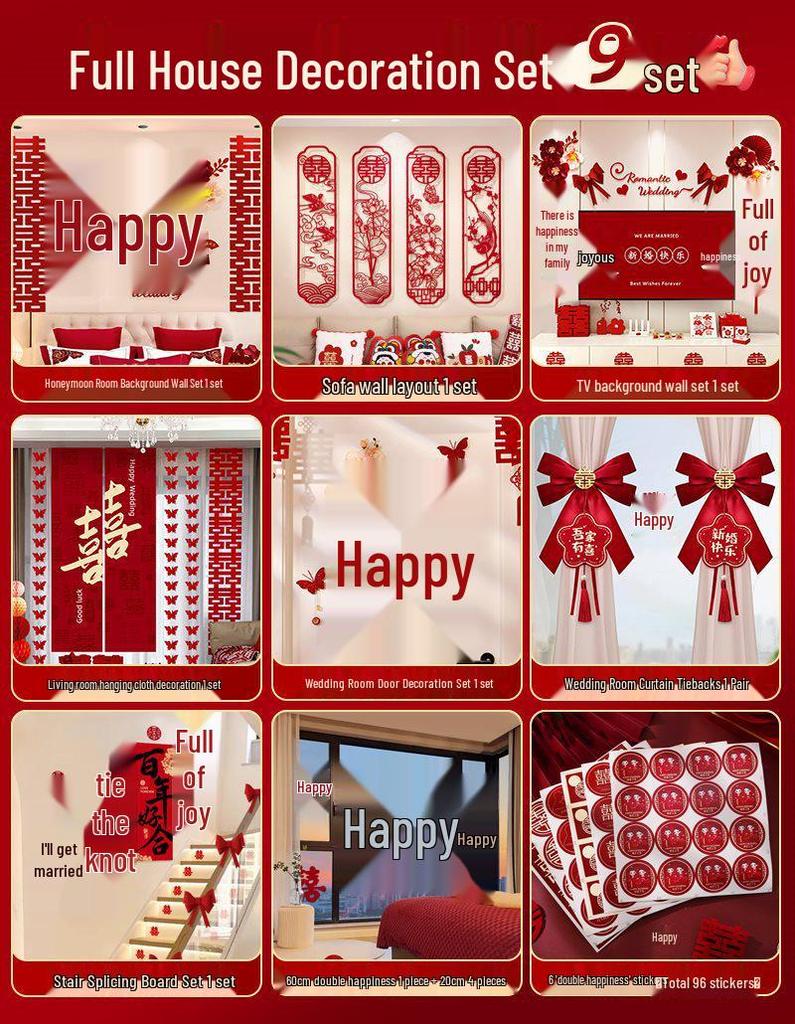 Komplett Bröllopsrumsinredningsset för Sovrum & Nytt Hus