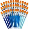 Honoson Paint Brushes for Acrylic Painting, Big Paint Brushes Watercolor Synthetic Paint Brushes Bulk with Wooden Handle for Acrylic, Watercolor,