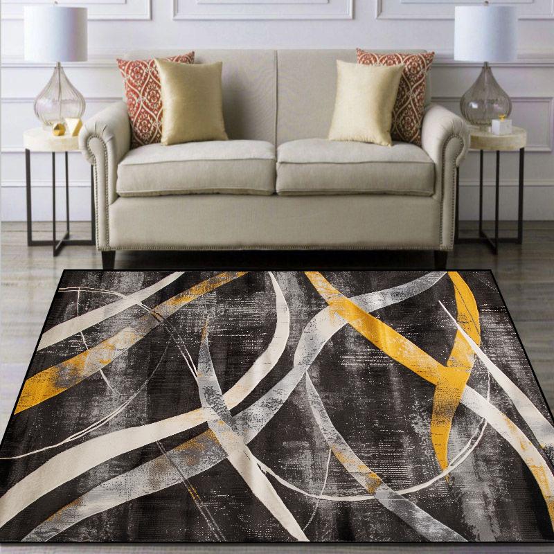 European Carpets Large Area Rugs for Living Room Bedroom Abstract Washable Non Slip Sofa Mat Home Decor